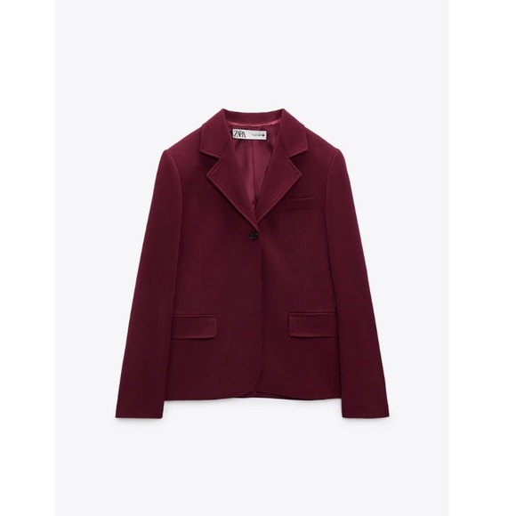 NWT Zara BUTTONED TAILORED BLAZER / L - Picture 3 of 15